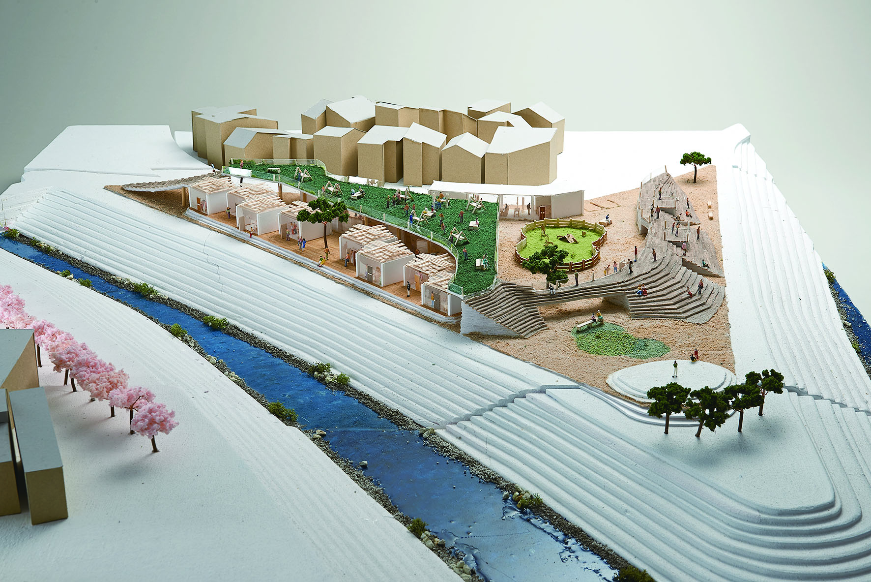 Nagaoka Riverside Common 小さな図書館から繋ぐ空間へ 18年度 建築デザインコース 卒業制作 卒業研究 作品 論文集 18年度 Airuキャンパス